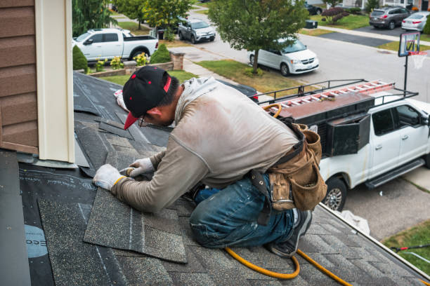 Professional Roofing technician working in Lexington, MI